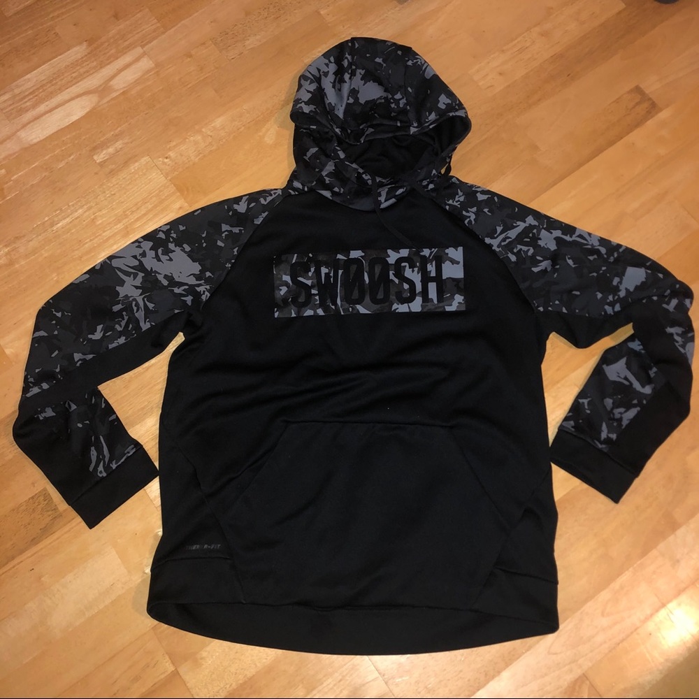 Black/grey SWOOSH Nike Hoodie